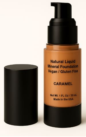 Natural Liquid Mineral Foundation - Caramel