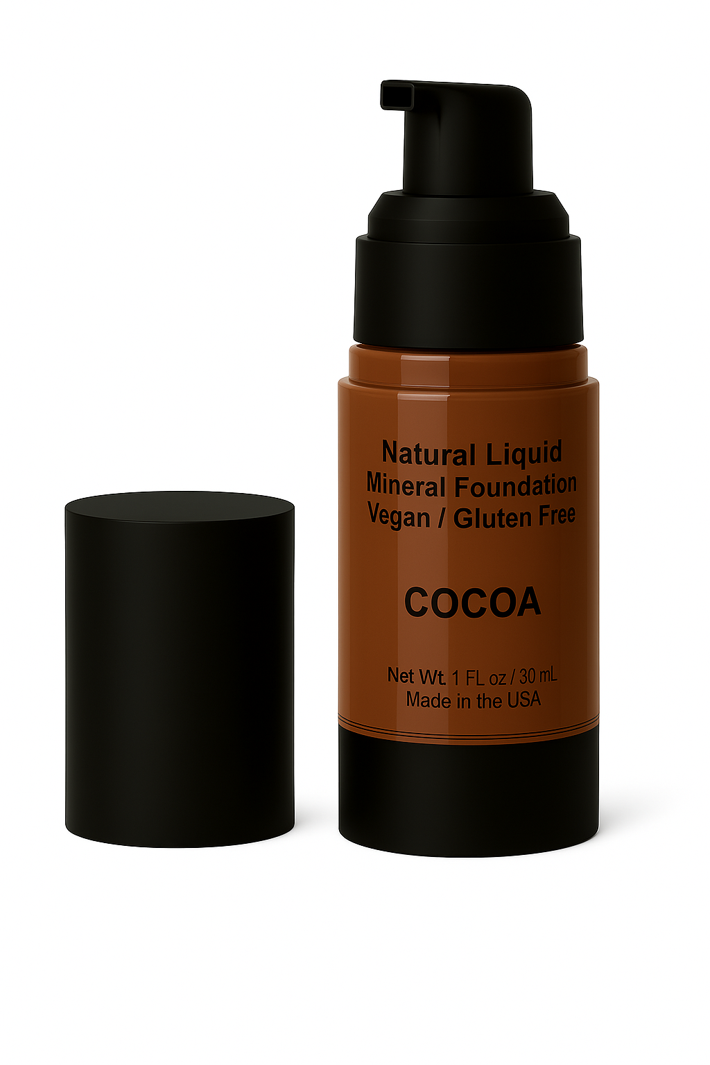 Natural Liquid Mineral Foundation - Cocoa