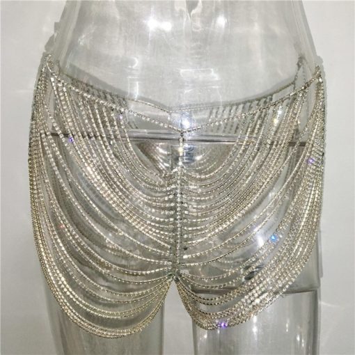 Trendy 50 Layers Body Jewelry Sexy Shorts Belly Chain