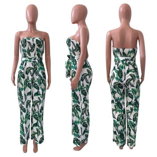 Floral sexy print backless wide leg one-piece jumpsuit and romper - Image 5