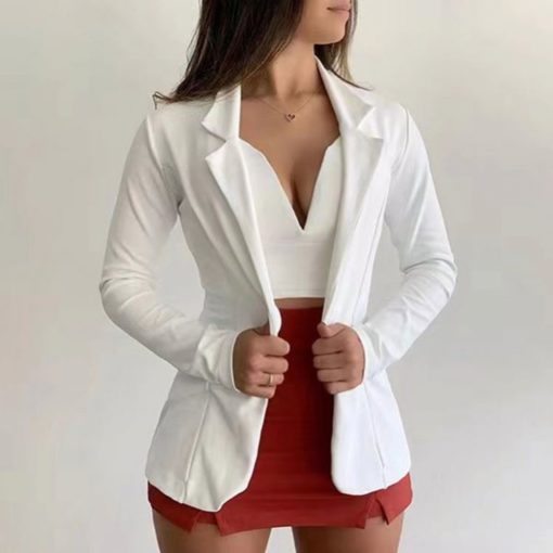 SkinBodyU Spring Women Clothing Long Sleeve Coat Suit Ladies Thin Blazer - Image 5