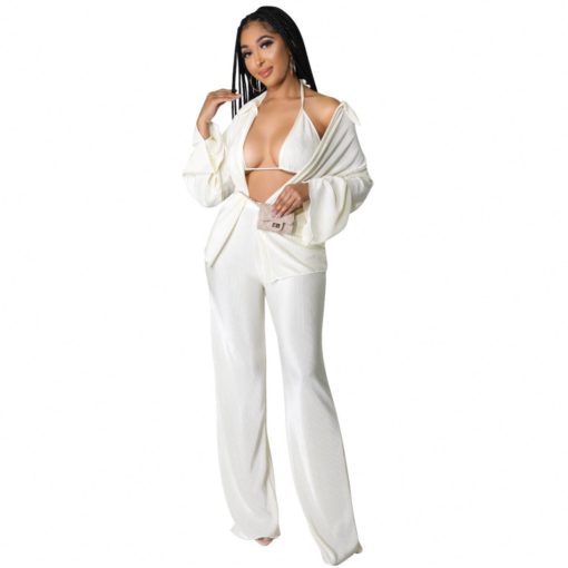 SkinBodyU pleated cardigan three-piece set - Image 5