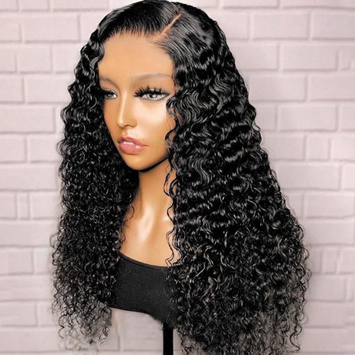 Wet and Wave Curly Wig Women 13X4 Transparent Swiss Lace Frontal Wigs  Unprocessed Raw Remy Lace Frontal Wig