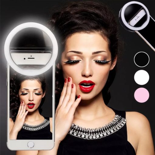 Rechargeable MINI Transportable Smartphone Fill LED Flash Spherical Clip Magnificence Selfie Cellular Ring Gentle for Cell Cellphone - Image 6